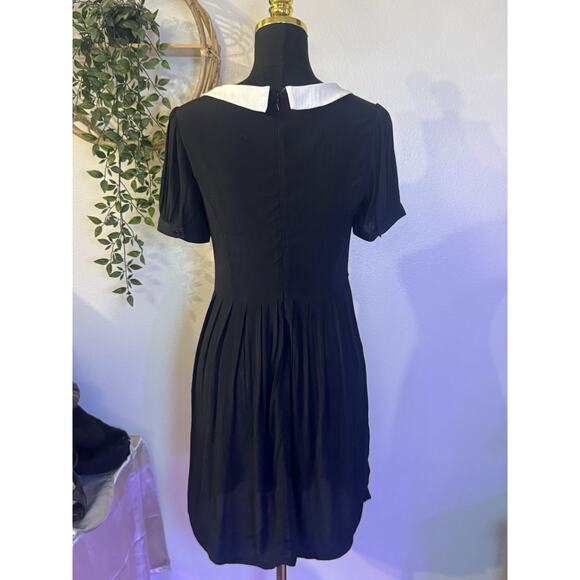 Current Mood Black Dress White Embroidered Collar Whimsygoth Coquette Dolls Kill - Picture 5 of 16